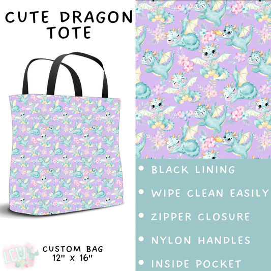 Batch #471 - November Request Run - Closes 1/2 - ETA late Feb - Cute Dragon Tote