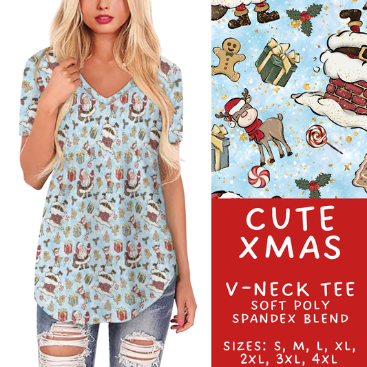 Batch #424 - Jingle All The Way - Closes 10/3 - ETA mid/late Nov - Cute Xmas V-Neck Tee