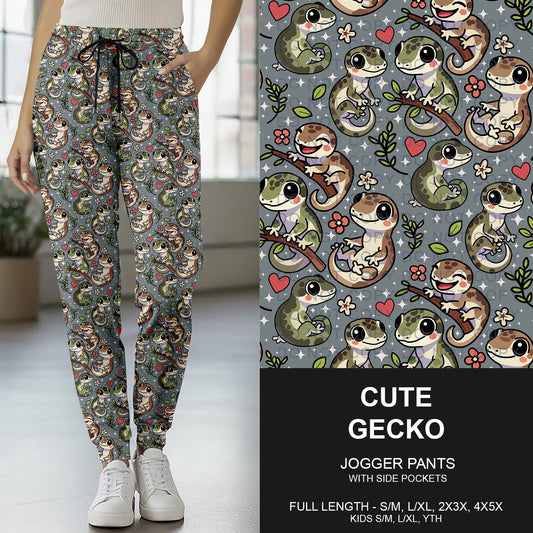 B262 - Preorder Cute Gecko Joggers (Closes 11/23. ETA late Jan.)