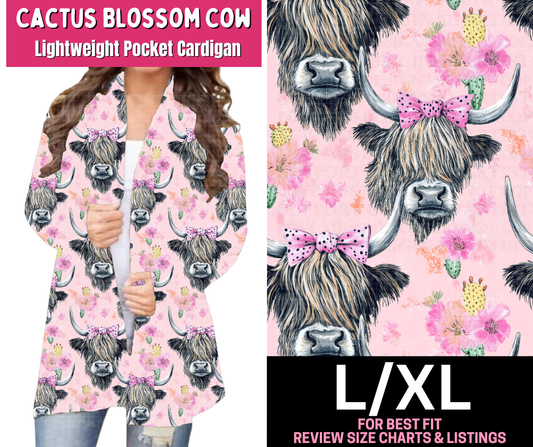 Cactus Blossom Cow Pocket Cardigan