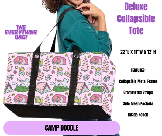 Preorder! Closes 5/19. ETA August. Camp Doodle Collapsible Tote