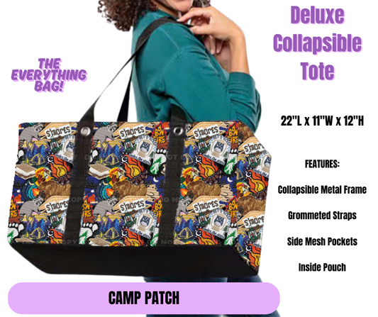 Preorder! Closes 5/19. ETA August. Camp Patch Collapsible Tote
