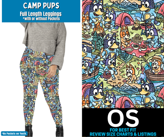 Camp Pups Full Length Leggings w/ Pockets