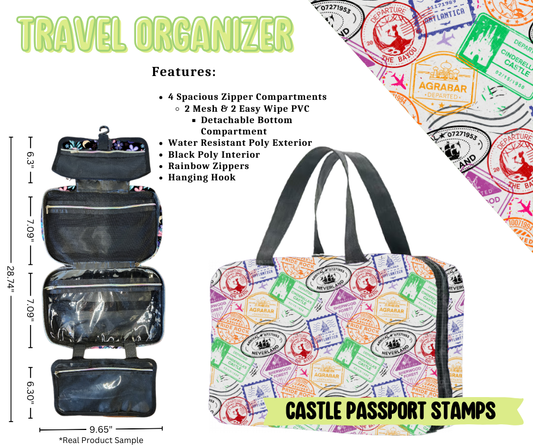 Castle Passport Stamps Travel Organizer