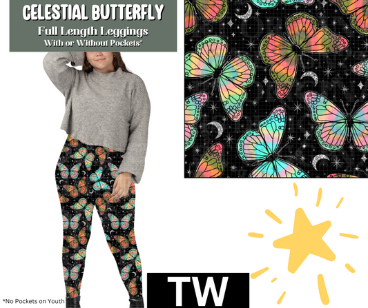 Celestial Butterfly Full Length Leggings w/ Pockets