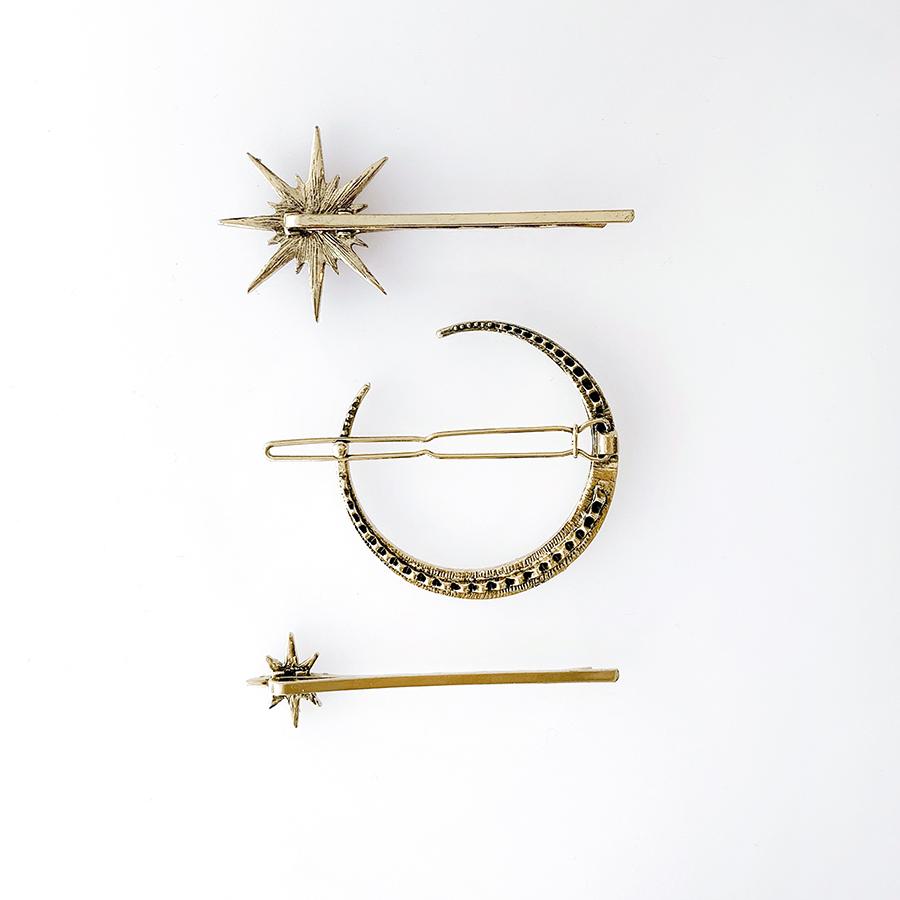 MOON STAR HAIRCLIP - Alonna's Legging Land