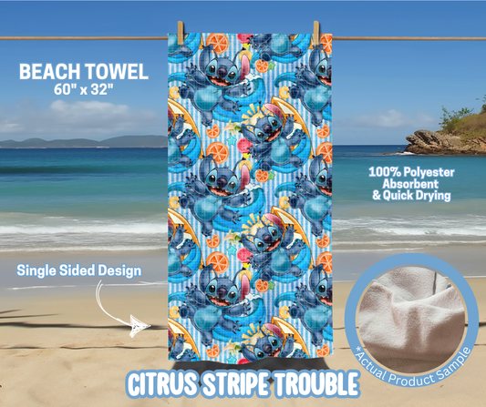 Preorder! Closes 5/15. ETA August. Citrus Stripe Trouble Towel