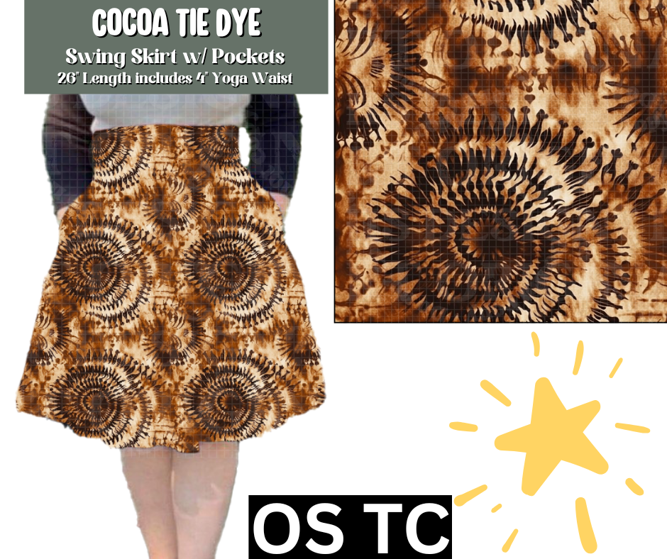 Cocoa Tie Dye Swing Skirt