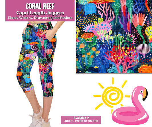 Preorder! Closes 5/6. ETA August. Coral Reef Jogger Capri