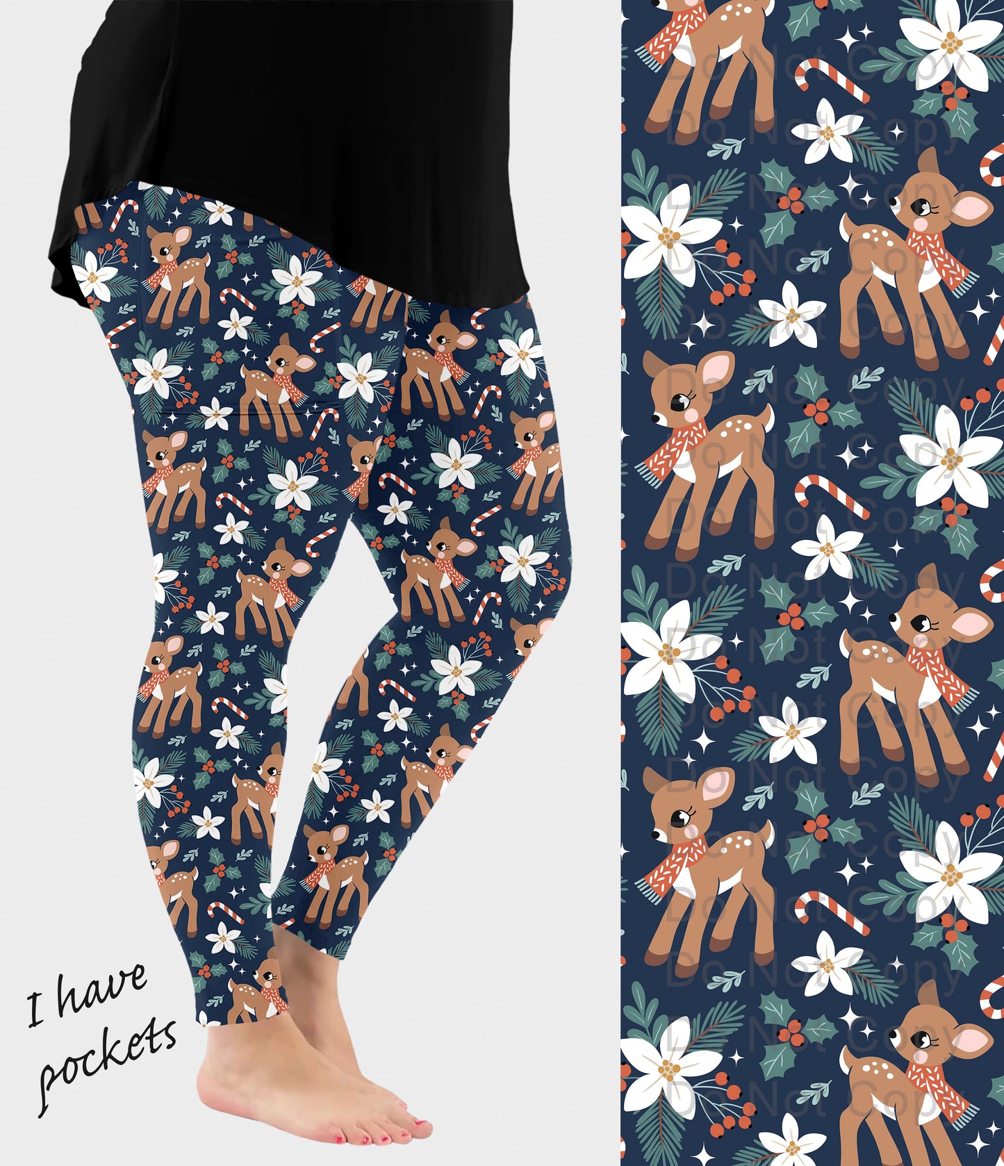 RTS - Cozy Fawn Leggings w/ Pockets