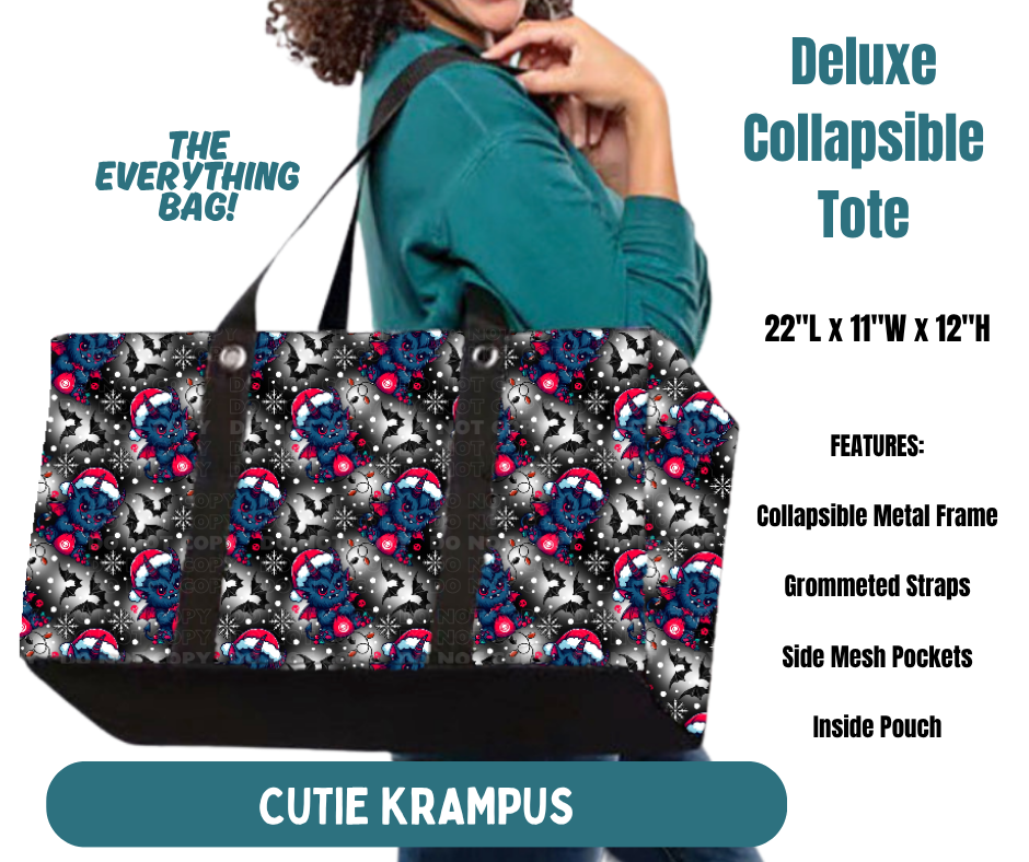 Preorder! Closes 8/13. ETA Nov. Cutie Krampus Collapsible Tote