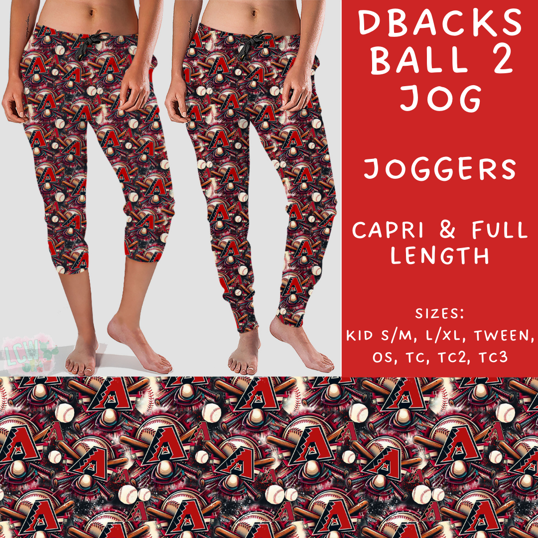 Batch #498 - Strike Out 3 - Closes 3/2 - ETA early May - DBacks Ball 2 Full and Capri Length Joggers - Alonna's Legging Land