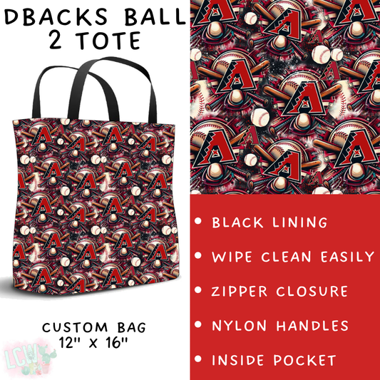 Batch #498 - Strike Out 3 - Closes 3/2 - ETA early May - DBacks Ball 2 Tote - Alonna's Legging Land