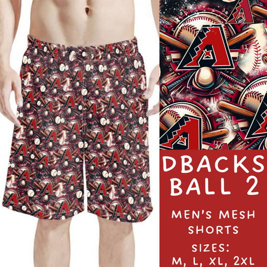 Batch #498 - Strike Out 3 - Closes 3/2 - ETA early May - DBacks Ball 2 Men's Shorts