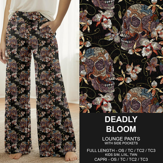 B277 - Preorder Deadly Bloom Lounge Pants (Closes 3/08. ETA: mid May) - Alonna's Legging Land