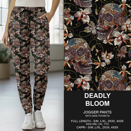 B277 - Preorder Deadly Bloom Joggers (Closes 3/08. ETA: mid May) - Alonna's Legging Land