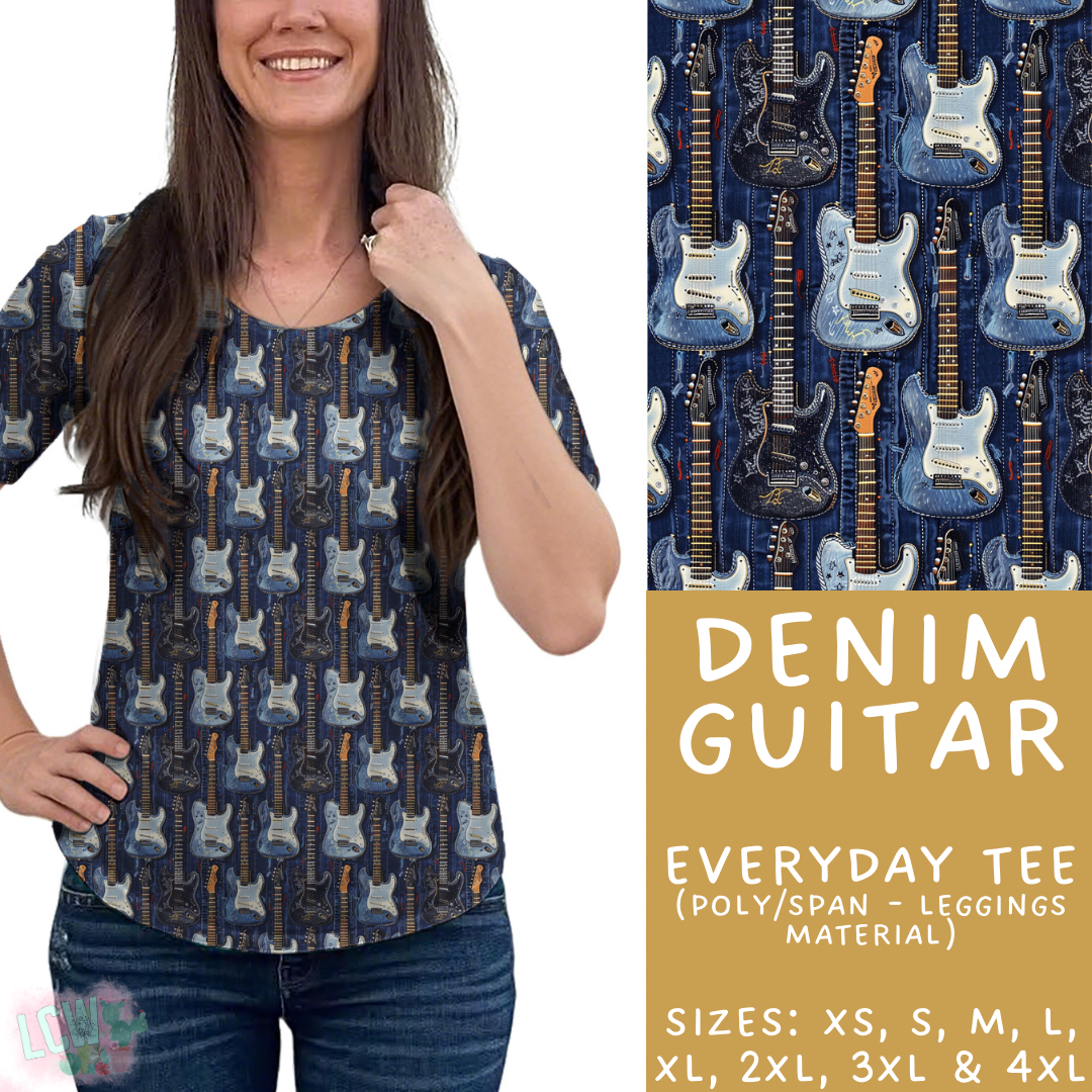 Batch #421 - Fun Run 15 - Closes 9/29 - ETA mid/late Nov - Denim Guitar Everyday Tee