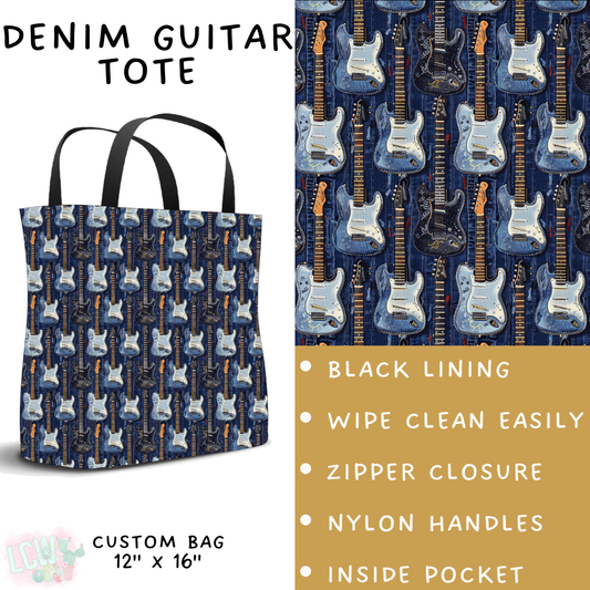 Batch #421 - Fun Run 15 - Closes 9/29 - ETA mid/late Nov - Denim Guitar Tote