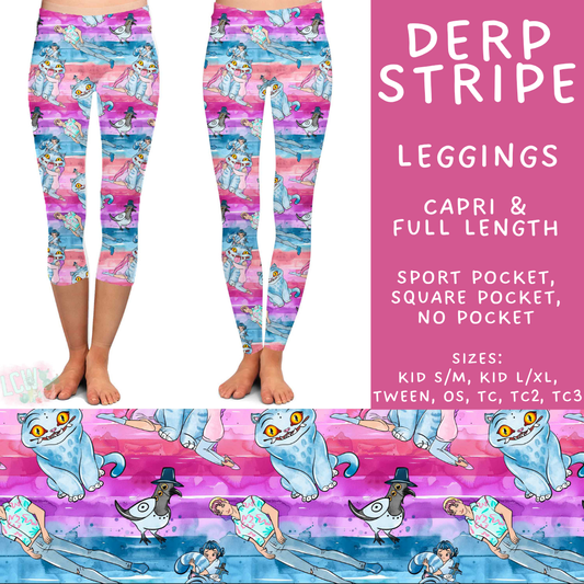 Batch #538 - Fun Run 23 - Closes 6/3 - ETA early August - Derp Stripe Full and Capri Length Leggings