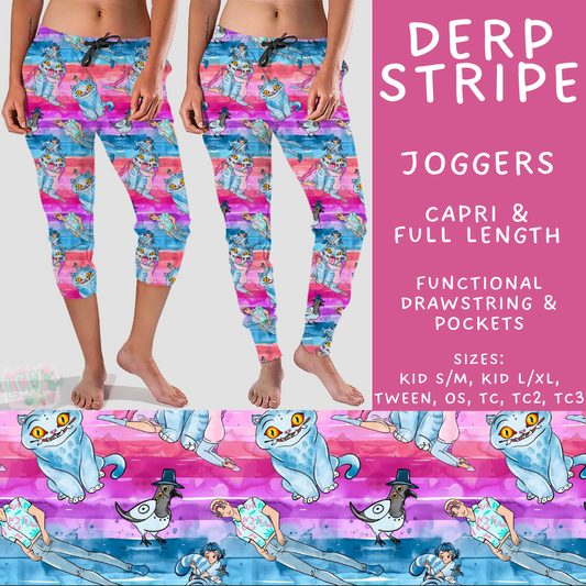 Batch #538 - Fun Run 23 - Closes 6/3 - ETA early August - Derp Stripe Full and Capri Length Joggers