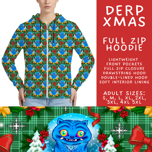 Batch #558 - Magical Character Christmas - Closes 7/20 - ETA mid/late Sept - Derp Xmas Full Zip Hoodie