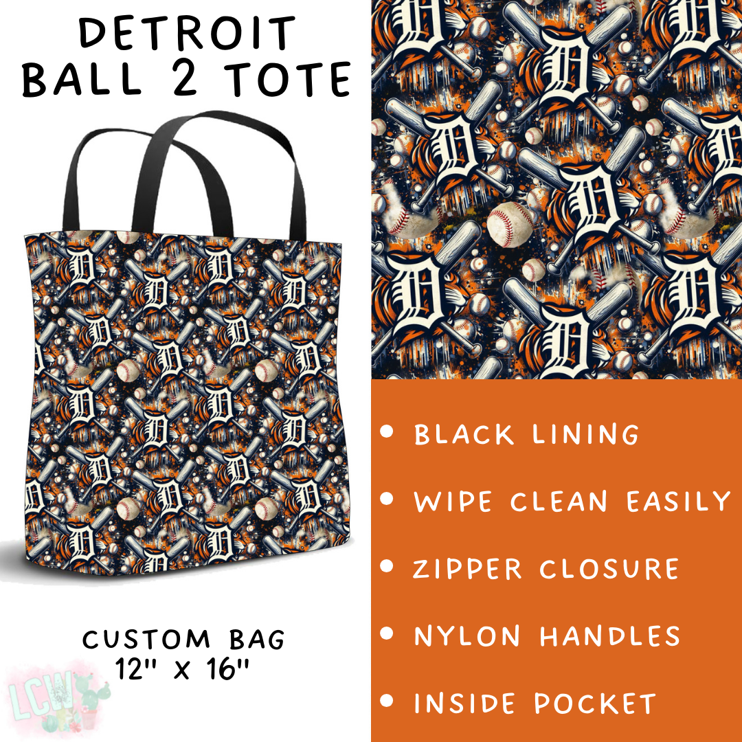 Batch #498 - Strike Out 3 - Closes 3/2 - ETA early May - Detroit Ball 2 Tote - Alonna's Legging Land