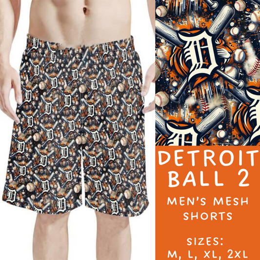 Batch #498 - Strike Out 3 - Closes 3/2 - ETA early May - Detroit Ball 2 Men's Shorts