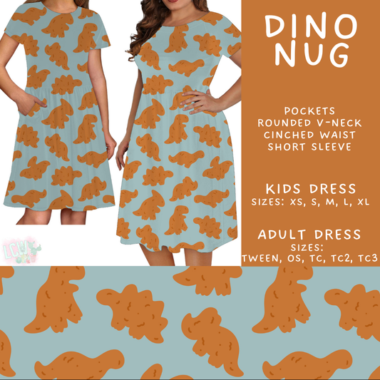 Batch #508 - February Request Run - Closes 3/25 - ETA late May - Dino Nug Adult & Kids Dresses