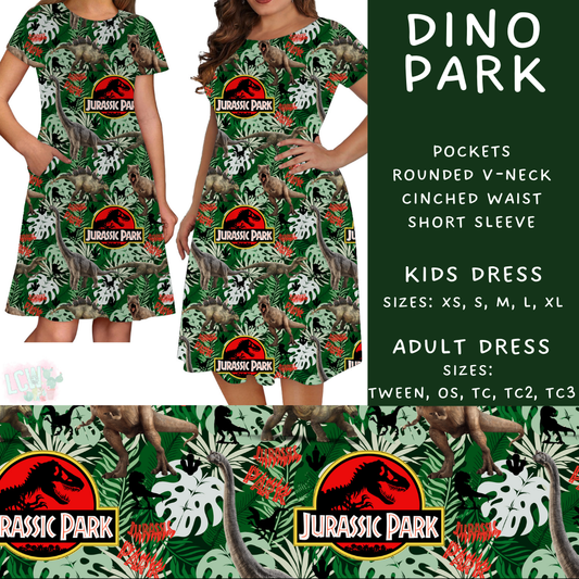Batch #468 - Fun Run 18 - Closes 12/26 - ETA late Feb - Dino Parks Adult & Kids Dresses