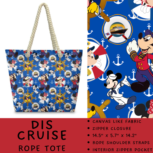 Batch #440 - Magical Character Rope Tote - Closes 10/31 - ETA mid Dec - Dis Cruise Rope Tote