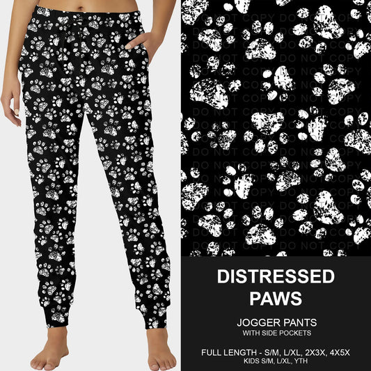 B248 - Preorder Distressed Paws Joggers (Closes 8/24. ETA late Oct.)