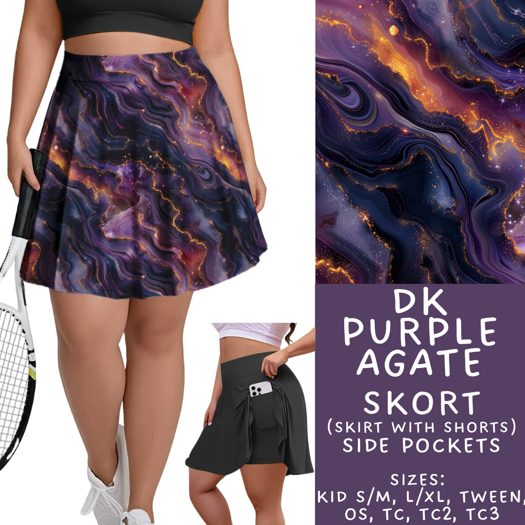 Batch #448 - Agate Collection - Closes 11/17 - ETA early Jan - Dark Purple Agate Skort