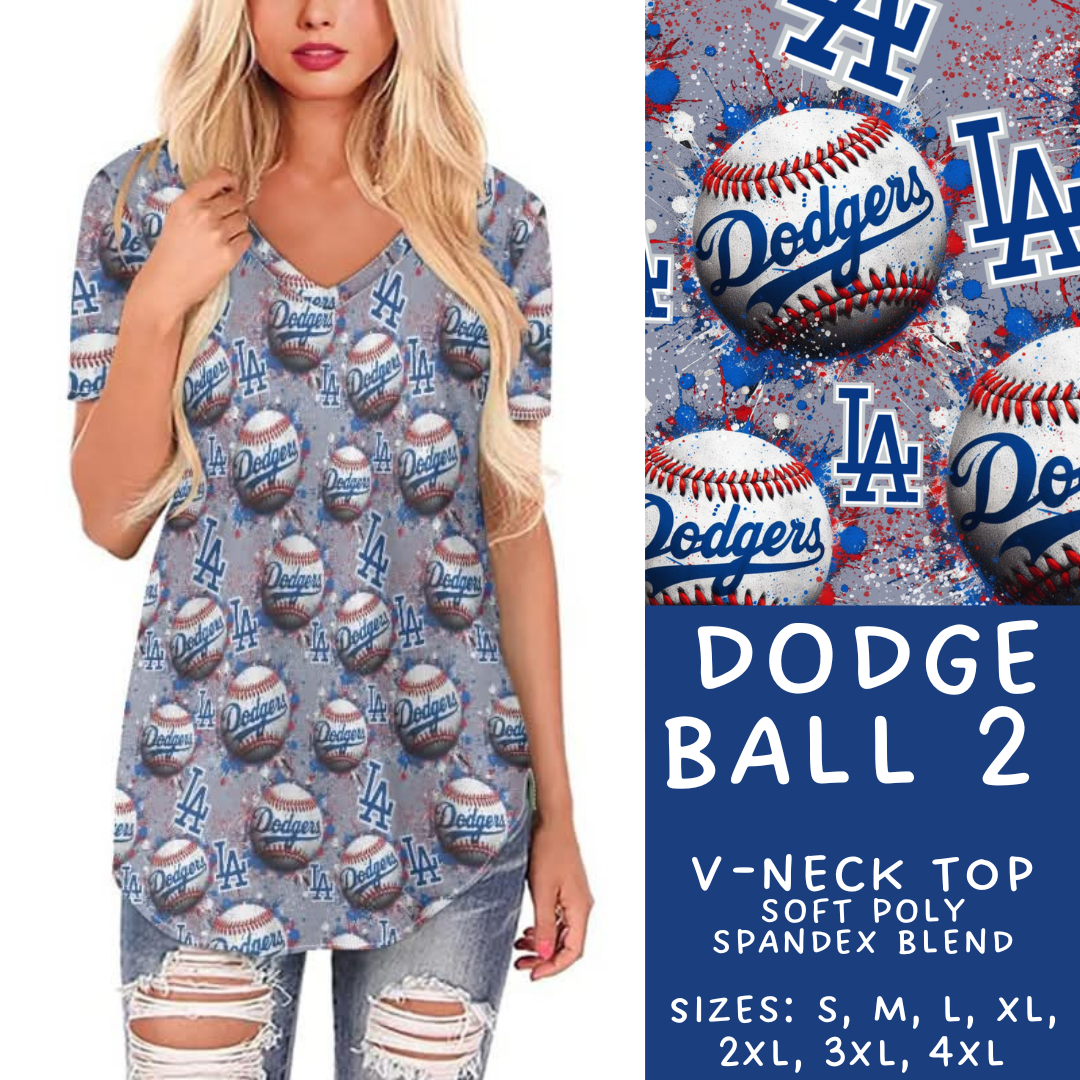 Batch #498 - Strike Out 3 - Closes 3/2 - ETA early May - Dodge Ball 2 V-Neck Tee - Alonna's Legging Land
