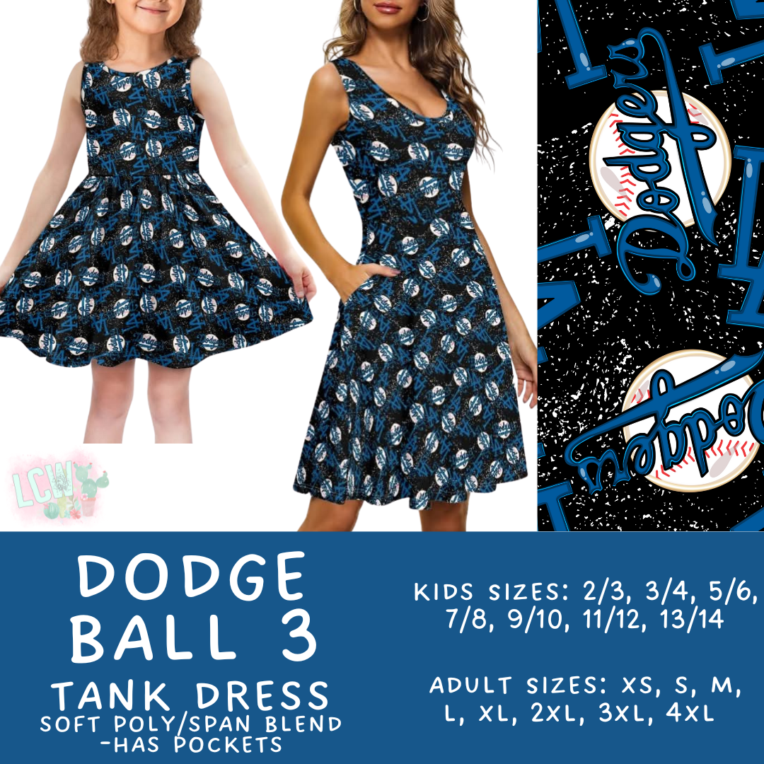 Batch #451 - World Series Collection - Closes 11/20 - ETA Late Dec - Dodge Ball 3 Women's & Girl's Tank Dress