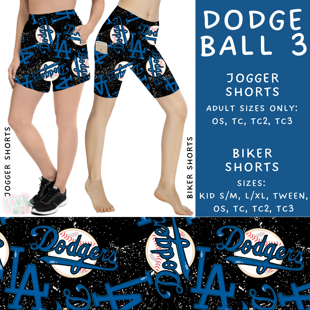 Batch #451 - World Series Collection - Closes 11/20 - ETA Late Dec - Dodge Ball 3 Biker & Jogger Shorts