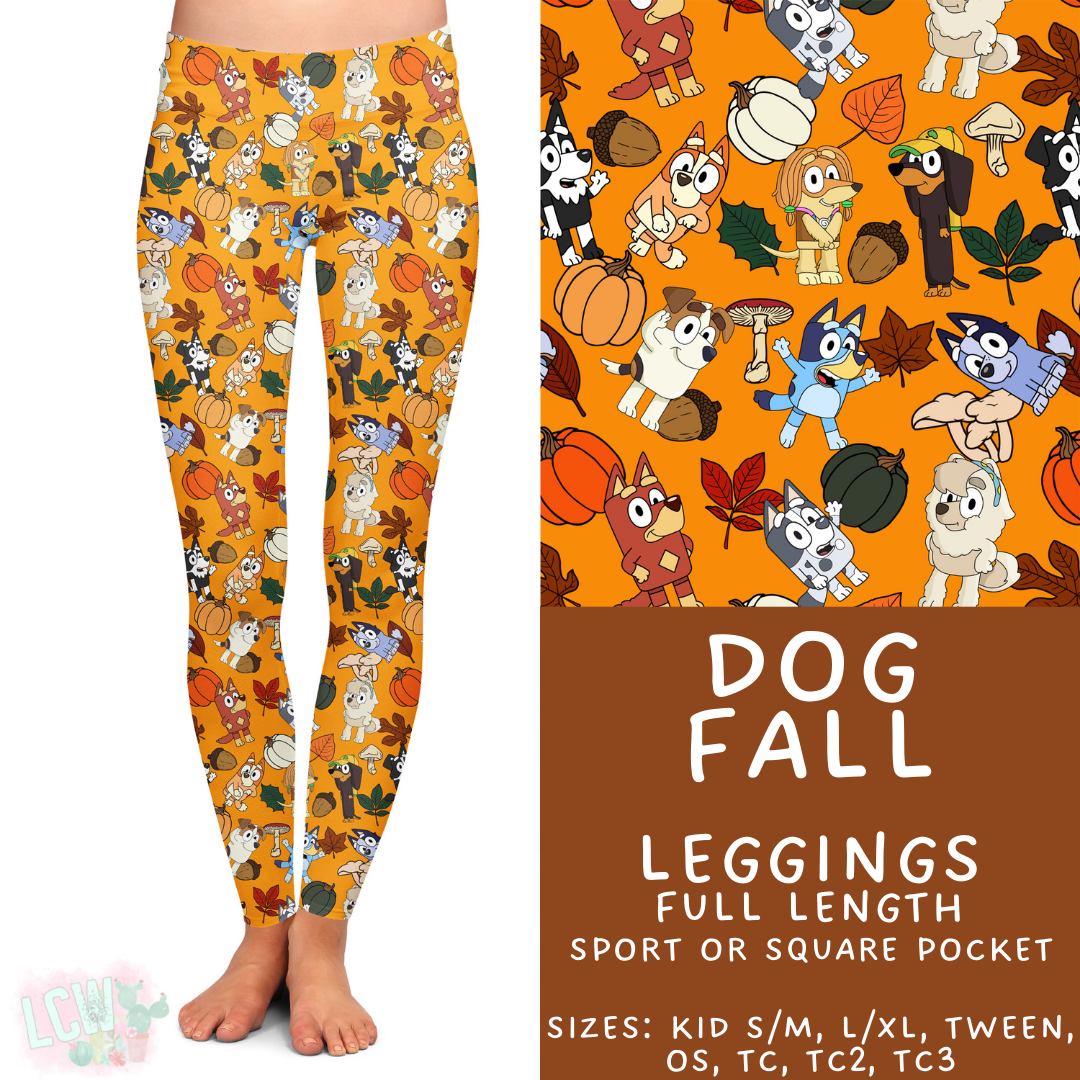 In Production - Batch #409 - Dog Fall Full Length Leggings - Square Pocket OS