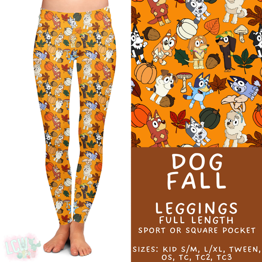 In Production - Batch #409 - Dog Fall Full Length Leggings - Square Pocket OS