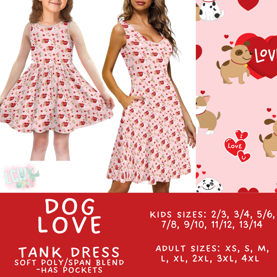 Batch #452 - Mom & Me Love - Closes 11/21 - ETA early Jan - Dog Love Women's & Girl's Tank Dress