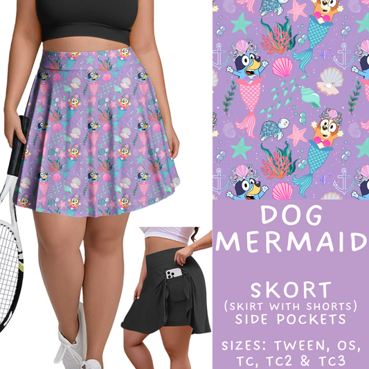 Batch #339 - Character Summer - Closes 5/15 - ETA mid July - Dog Mermaid Skort