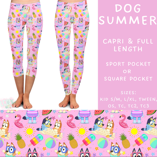 Batch #339 - Character Summer - Closes 5/15 - ETA mid July - Dog Summer Full and Capri Length Leggings