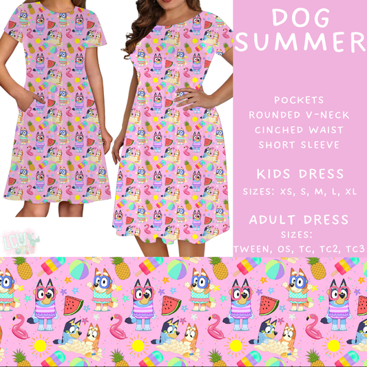 Batch #339 - Character Summer - Closes 5/15 - ETA mid July - Dog Summer Adult & Kids Dresses