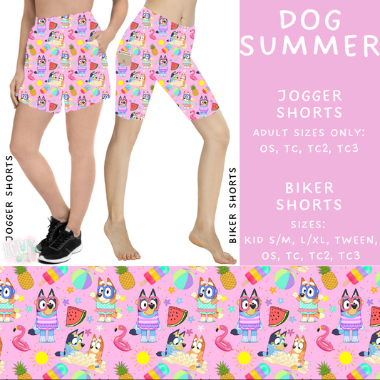 Batch #339 - Character Summer - Closes 5/15 - ETA mid July - Dog Summer Biker & Jogger Shorts