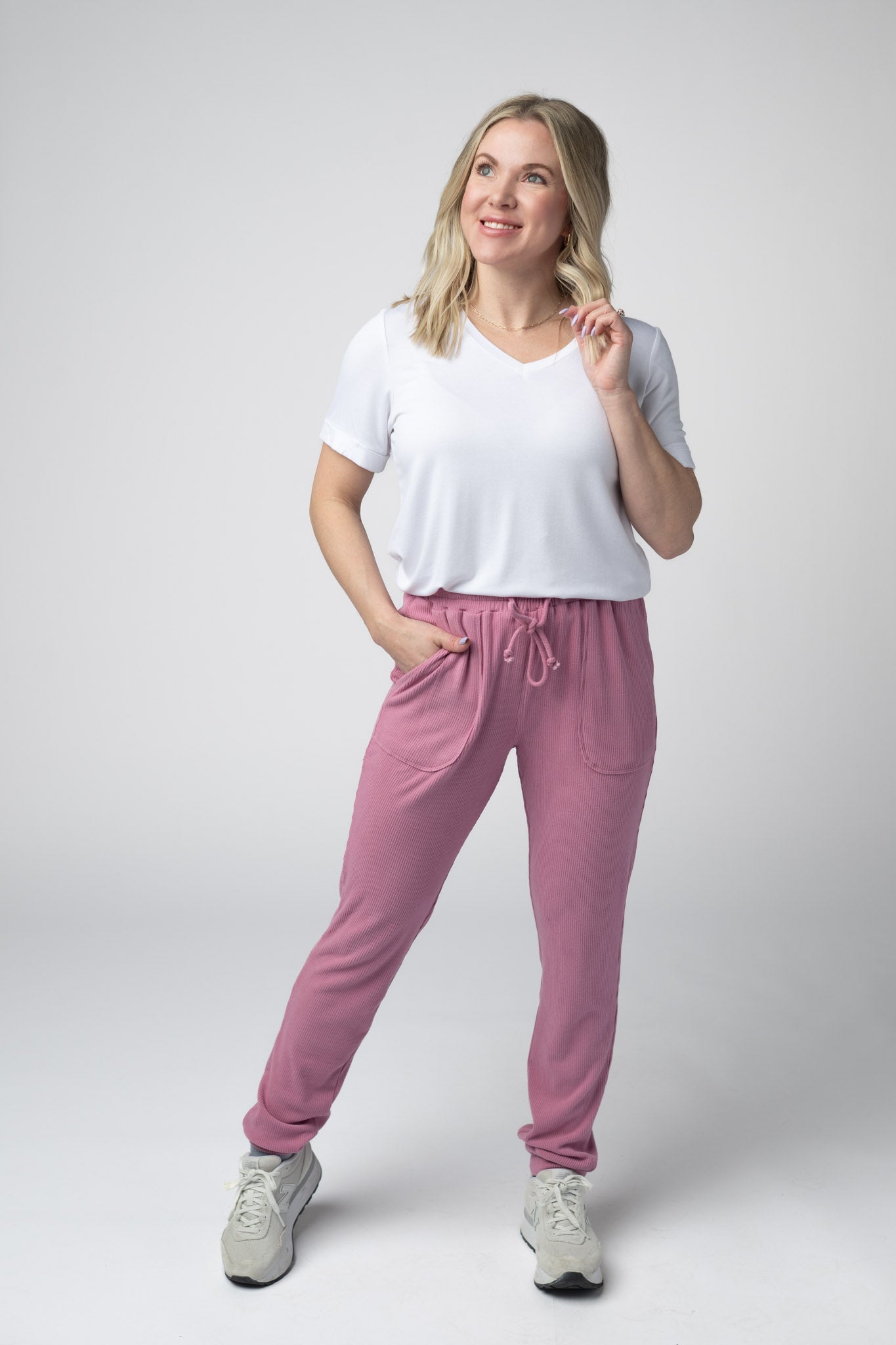 IN STOCK Corrine Joggers - Rose - Alonna's Legging Land