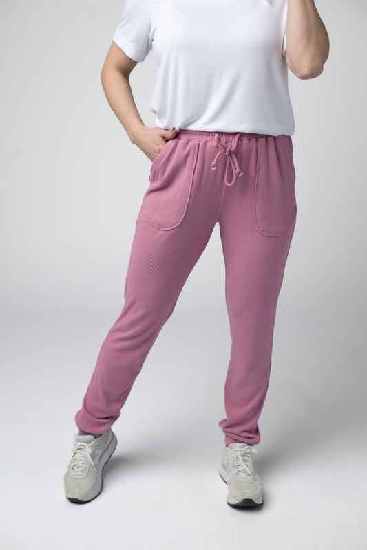 IN STOCK Corrine Joggers - Rose - Alonna's Legging Land