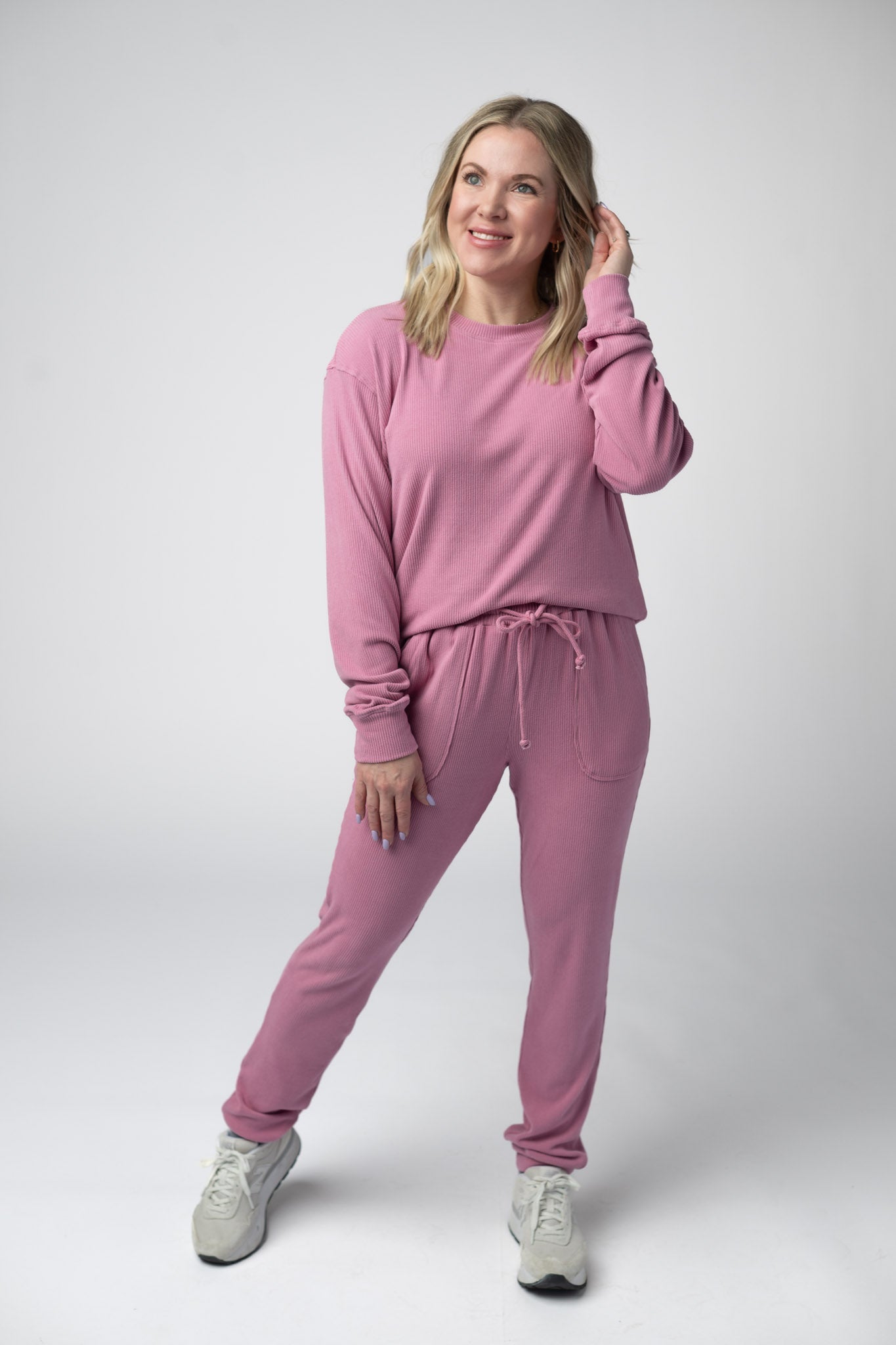 IN STOCK Corrine Joggers - Rose - Alonna's Legging Land