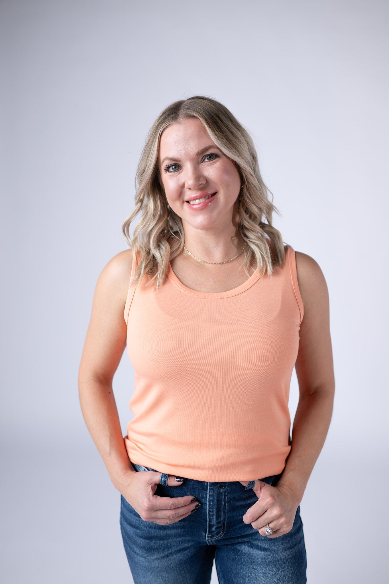 IN STOCK Ava Tank - Melon - Alonna's Legging Land