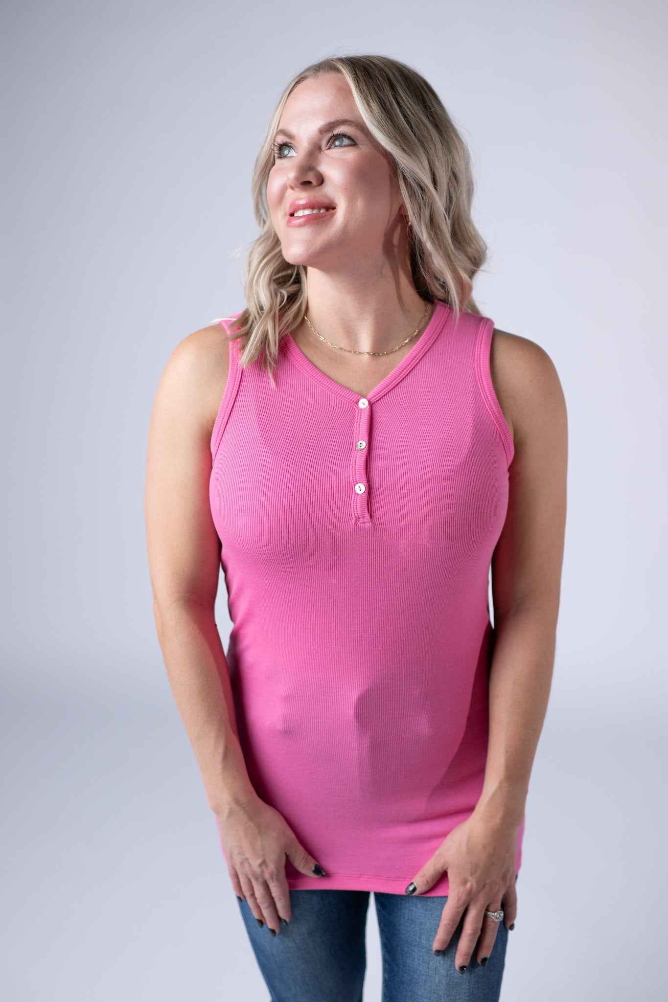 IN STOCK Addison Tank - Pink - Alonna's Legging Land