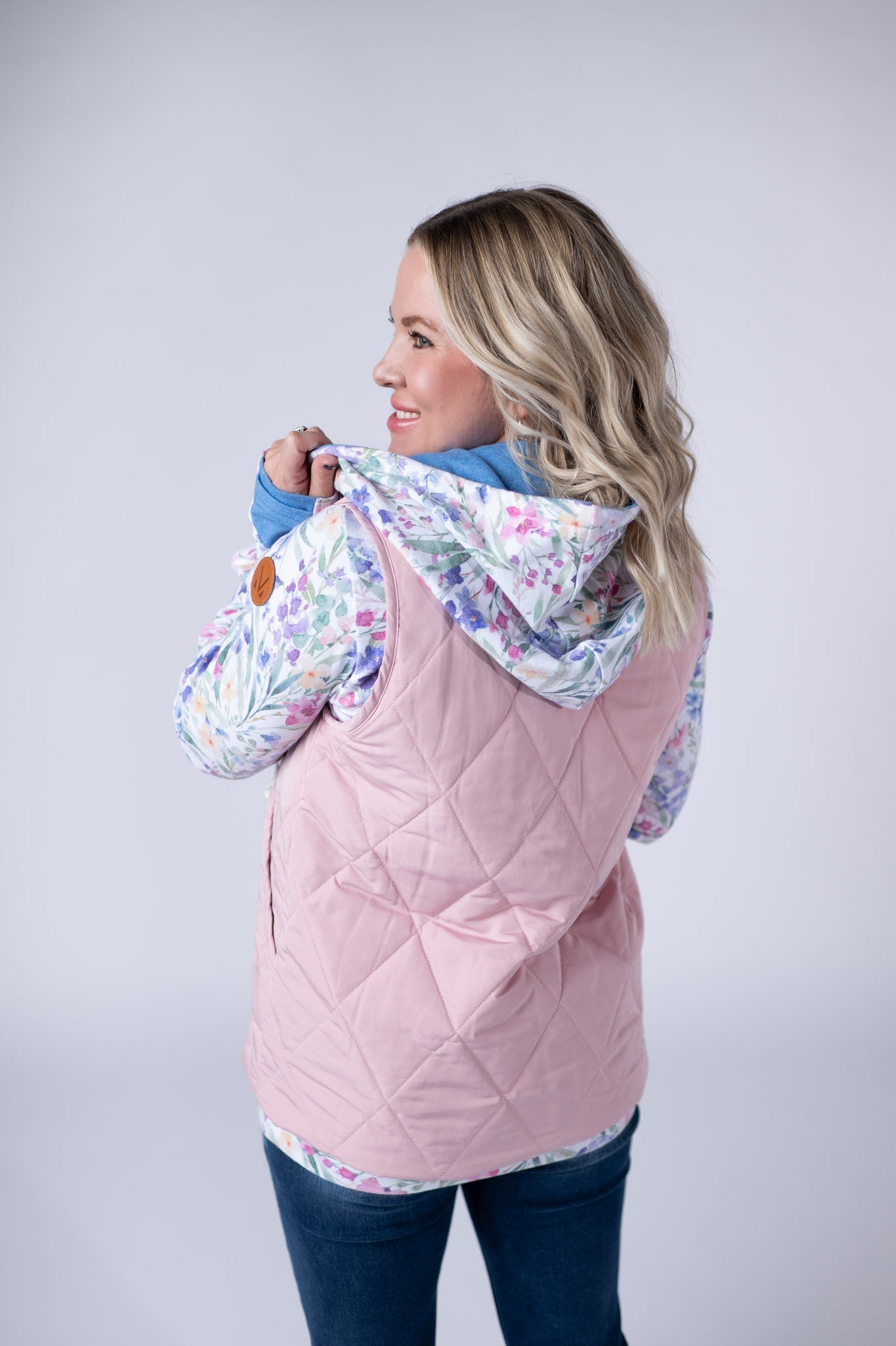 IN STOCK Remy Zip Up Vest - Blush - Alonna's Legging Land
