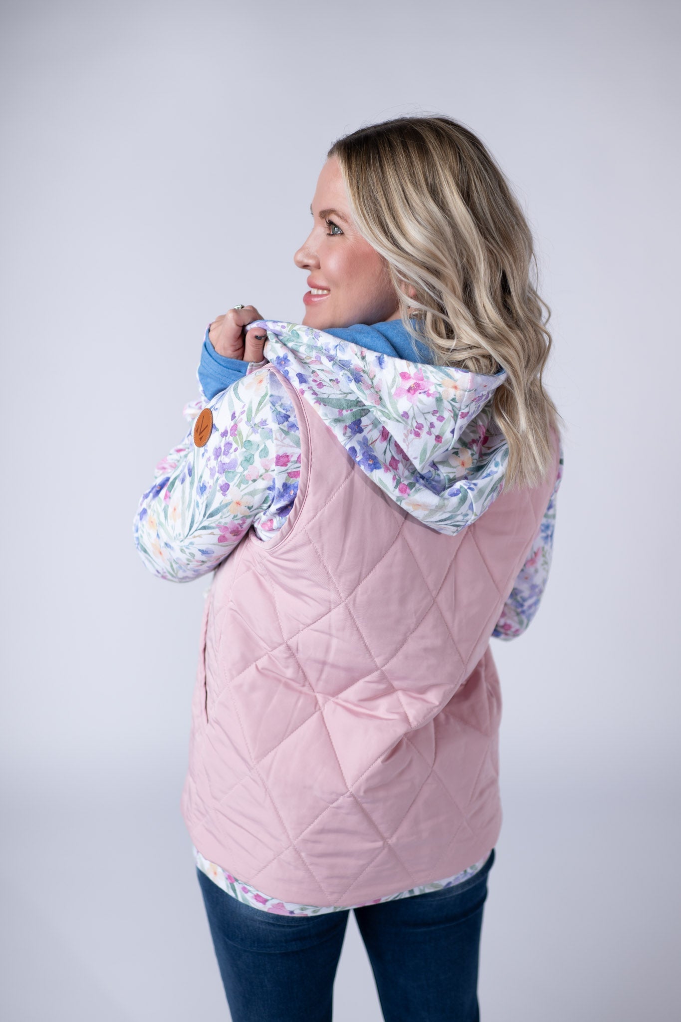 IN STOCK Remy Zip Up Vest - Blush - Alonna's Legging Land