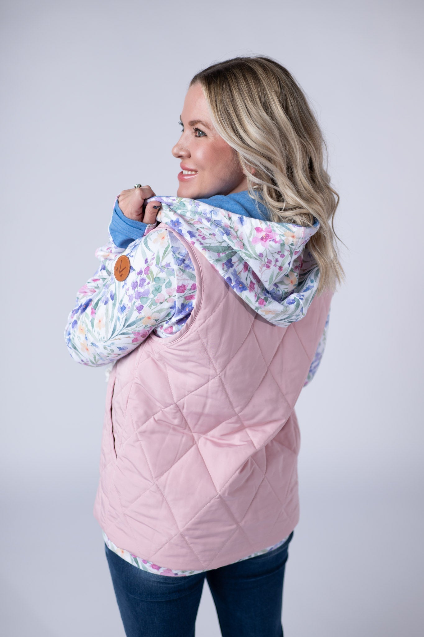IN STOCK Remy Zip Up Vest - Blush - Alonna's Legging Land